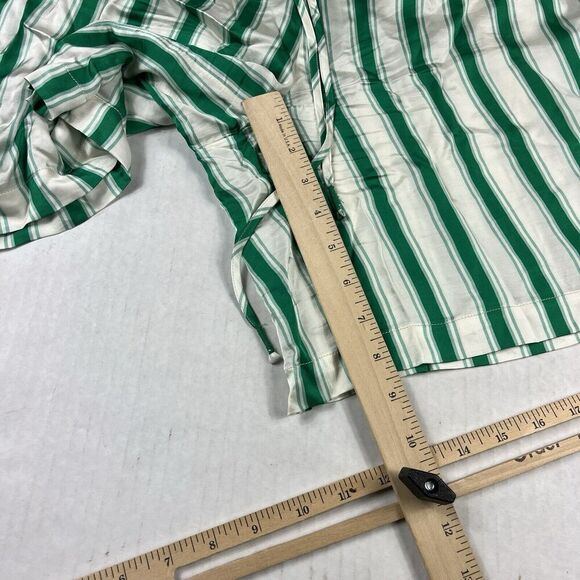 Anthropologie Womens Satin Shorts Striped High Rise Lightweight Drawstring SMALL - Picture 5 of 11